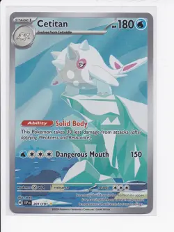 2024 Pokemon Scarlet Violet Surging Sparks Cetitan 201/191 Illustration Rare - Image 1