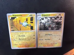 MAGNETON & Magnemite 081, 082/165 151 POKEMON (REVERSE HOLO, NM) ENGLISH - Image 3
