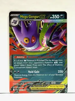 Mega Gengar ex 056/094 Double Rare Phantasmal Flames Pokemon Card TCG NM - Image 1