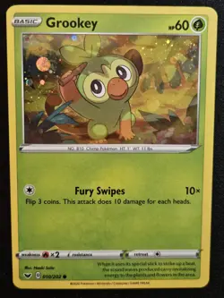 Grookey 010/202 Sword & Shield Cosmos Holo Promo Starter Pokemon TCG 2020 NM - Image 1