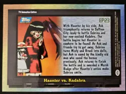 EP23 Haunter Vs. Kadabra Topps Series 2 TV Animation Ed. Blue Label Pokemon NM - Image 2