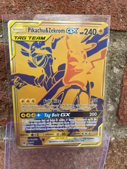 Pokemon TCG Pikachu & Zekrom GX SM248/SM Promo Holo TAG TEAM Basic 240 HP - Image 1