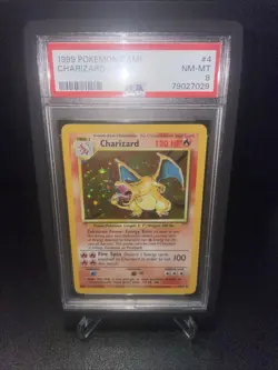 Pokemon TCG Base Set Charizard 4/102 Holo Rare PSA 8 - Image 1