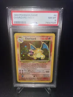 Pokemon TCG Base Set Charizard 4/102 Holo Rare PSA 8 - Image 2