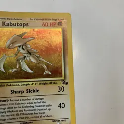 Pokemon TCG Kabutops Fossil Holo Rare 9/62 Unlimited MP English - Image 3