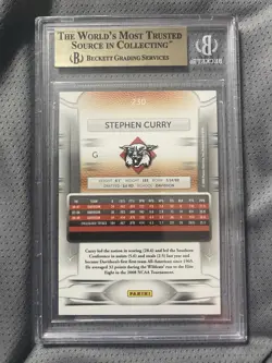 2009-10 Prestige #230 Stephen Curry RC BGS 9.5 - Image 2