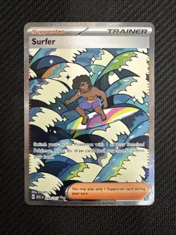 🔥Pokemon TCG Surfer 293/217 SIR Full Art Ascended Heroes Pack Fresh Mint🔥 - Image 1