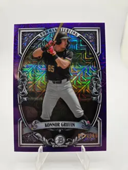 KONNOR GRIFFIN 2026 Bowman Sterling Chrome Mega Box PURPLE MOJO Refractor #/250 - Image 1