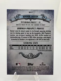 KONNOR GRIFFIN 2026 Bowman Sterling Chrome Mega Box PURPLE MOJO Refractor #/250 - Image 2