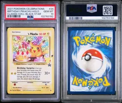 PSA 10 GEM MINT Birthday Pikachu 24 Celebrations Classic Collection Holo Pokemon - Image 3