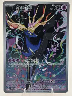 Pokemon TCG Xerneas Holo Illustration Rare ME04: Chaos Rising 091/086 NM - Image 1