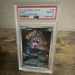 Pokemon TCG Noibat 169/159 Sv09 Journey Together Illustration Rare Holo PSA 10 - Image 1