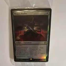 Magic: The Gathering Ninja's Blades Artifact Equipment Black FFXIV Foil - Image 1