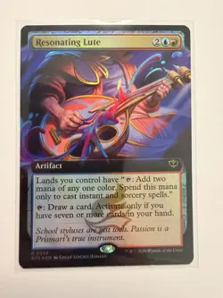 Resonating Lute (Extended Art) (FOIL) ✅Secrets of Strixhaven ✅ Magic (mtg) - Image 1