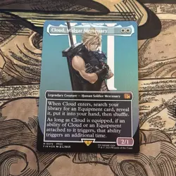 Cloud, Midgar Mercenary Borderless Foil, MTG Single, FIN 0375 Mythic Near Mint - Image 1