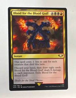 MTG Blood for the Blood God! WH40K Eng Rare #108/168 - Image 1