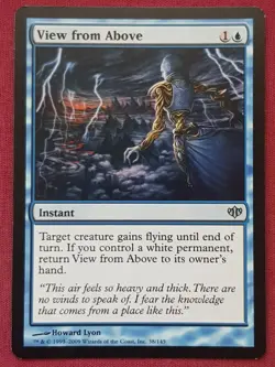 Magic The Gathering CONFLUX VIEW FROM ABOVE blue card MTG - Image 1