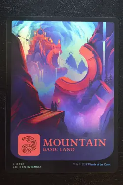 MTG MOUNTAIN (290) FULL ART FOIL The Lost Caverns of Ixalan LP - Image 1