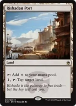 MTG Rishadan Port - Foil, Light Play, English Masters 25 - Image 1