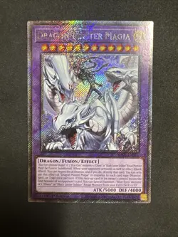 Yugioh Dragon Master Magia RA04-EN055 Platinum Secret Rare 1st Ed NM - Image 1