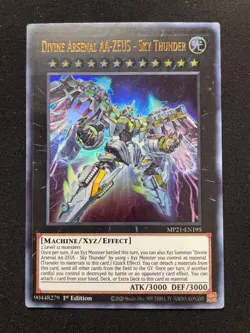 Yu-Gi-Oh! TCG Divine Arsenal AA-ZEUS - Sky Thunder MP21 HP 1st Ed Ultra Rare - Image 1