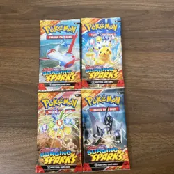 Pokemon TCG Scarlet & Violet Surging Sparks Booster Packs x4 New & Factory Seal - Image 1