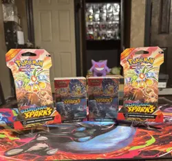 Pokemon TCG Surging Sparks Booster Bundle + Sleeved Pack Lot! 14 Packs! Sealed! - Image 1