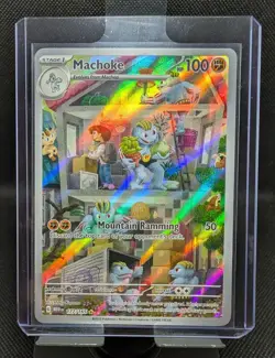 Pokemon TCG Machoke Scarlet & Violet Holo Illustration Card 151 177/165 Rare NM - Image 4