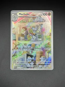Pokemon TCG Machoke Scarlet & Violet Holo Illustration Card 151 177/165 Rare NM - Image 3