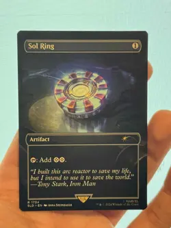 1X Sol Ring BORDERLESS NM MTG Magic SLD Marvel Iron Man Commander EDH CEDH - Image 1