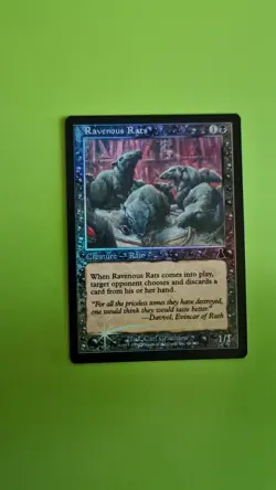 MTG FOIL RAVENOUS RATS, Urza's Destiny. Excellent. PRE MODERN - Image 2