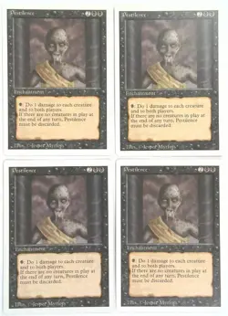 "Pestilence" x4 - Magic The Gathering Card - Revised - 4-Card Playset - Image 1