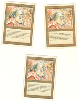 Set Of 3 Living Wall Revised Magic The Gathering Card - Image 1