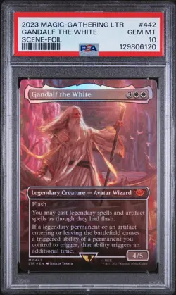 Gandalf the White (Borderless Scene Foil) #442 MTG LOTR PSA 10 - Image 1