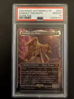 Gandalf the White (Borderless Scene Foil) #442 MTG LOTR PSA 10 - Image 2