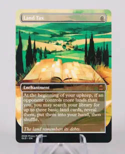 Land Tax | Handmade Borderless Designed Art Card - Image 1