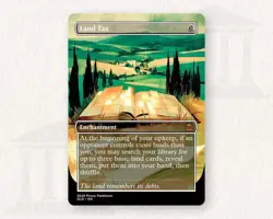 Land Tax | Handmade Borderless Designed Art Card - Image 2