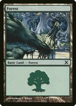 Forest 380 10th Edition Light Play MTG Magic DNA GAMES - Image 1