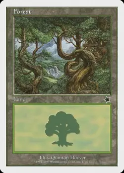 Forest 170 Starter 1999 Light Play LP MTG Magic DNA GAMES - Image 1