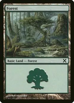 Forest 382 10th Edition Near Mint MTG Magic DNA GAMES - Image 1