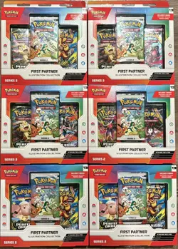 Pokemon First Partner Illustration Collection Series 2 Sealed Lot Of 6 New - Image 1