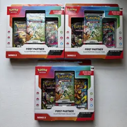 3x First Partner Illustration Collection Series 2 Boxes: Pokemon - New & Sealed - Image 1