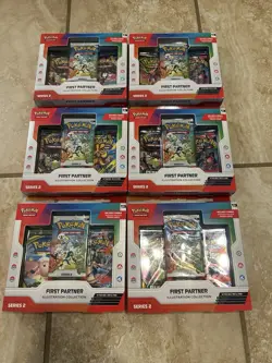 Pokemon First Partner Illustration Collection Series 2 Sealed Lot of 6 - Image 1