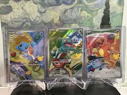 Pokemon First Partner Illustration Collection Series Kanto Gen 1 Starter Set NM - Image 1