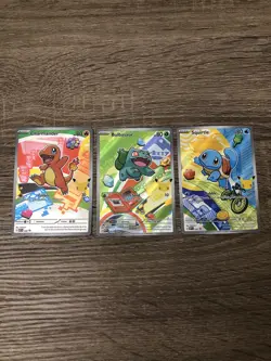 Pokemon First Partner Illustration Collection Series 1 Kanto Gen 1 Starter Set - Image 1