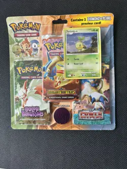 Pokemon Tcg EX series 3 Pack diamond & peal preview blister Turtwig 2007 sealed. - Image 1