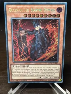 Yu-Gi-Oh! TCG Queen of the Blazing Domain MP25-EN147 Prismatic Secret Rare NM/M - Image 1