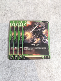 Gundam TCG - 4x Rick Dom GD01-030 U - English - Playset - NM/Mint - Image 1