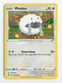 Wooloo 222/264 Cosmos Holo Foil Fusion Strike Promo Pokemon Card TCG LP/NM - Image 1