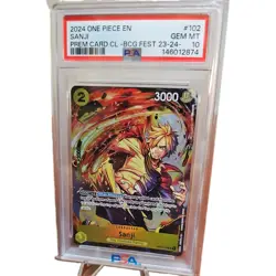 2024 ONE PIECE PREMIUM CARD COLLECTION -BANDAI CARD GAMES FEST SANJI PSA 10 - Image 1